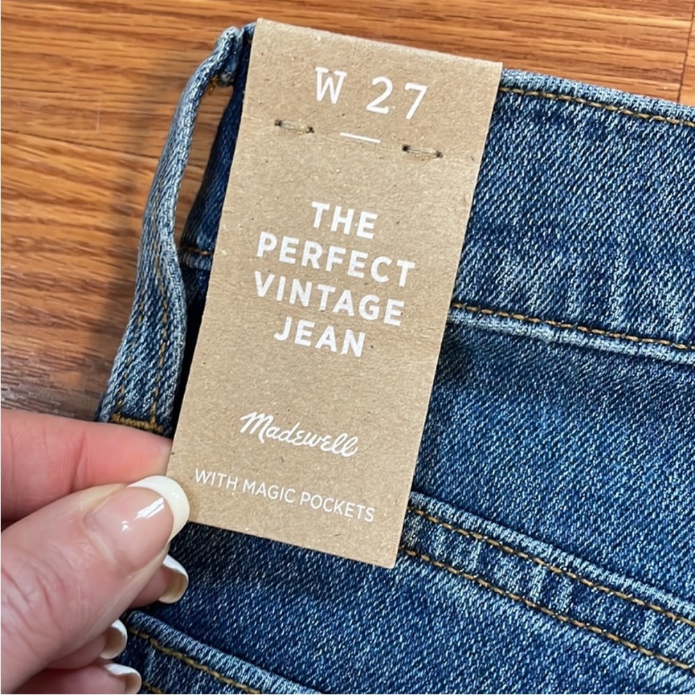 🆕 Madewell The Perfect Vintage Jean with Magic Pockets Size 27 or 4 Medium Wash